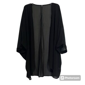 Women’s size 2X Black sheer duster cardigan